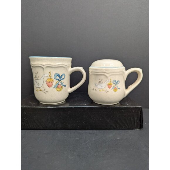 Inter-national Tableworks Stoneware Marmalade Creamer Jug and Pepper Shaker - Picture 1 of 10